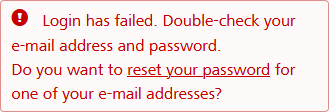 Screenshot of failed edu-ID login